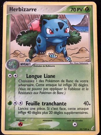 Carte Pokémon rare Herbizarre 70PV 35/100