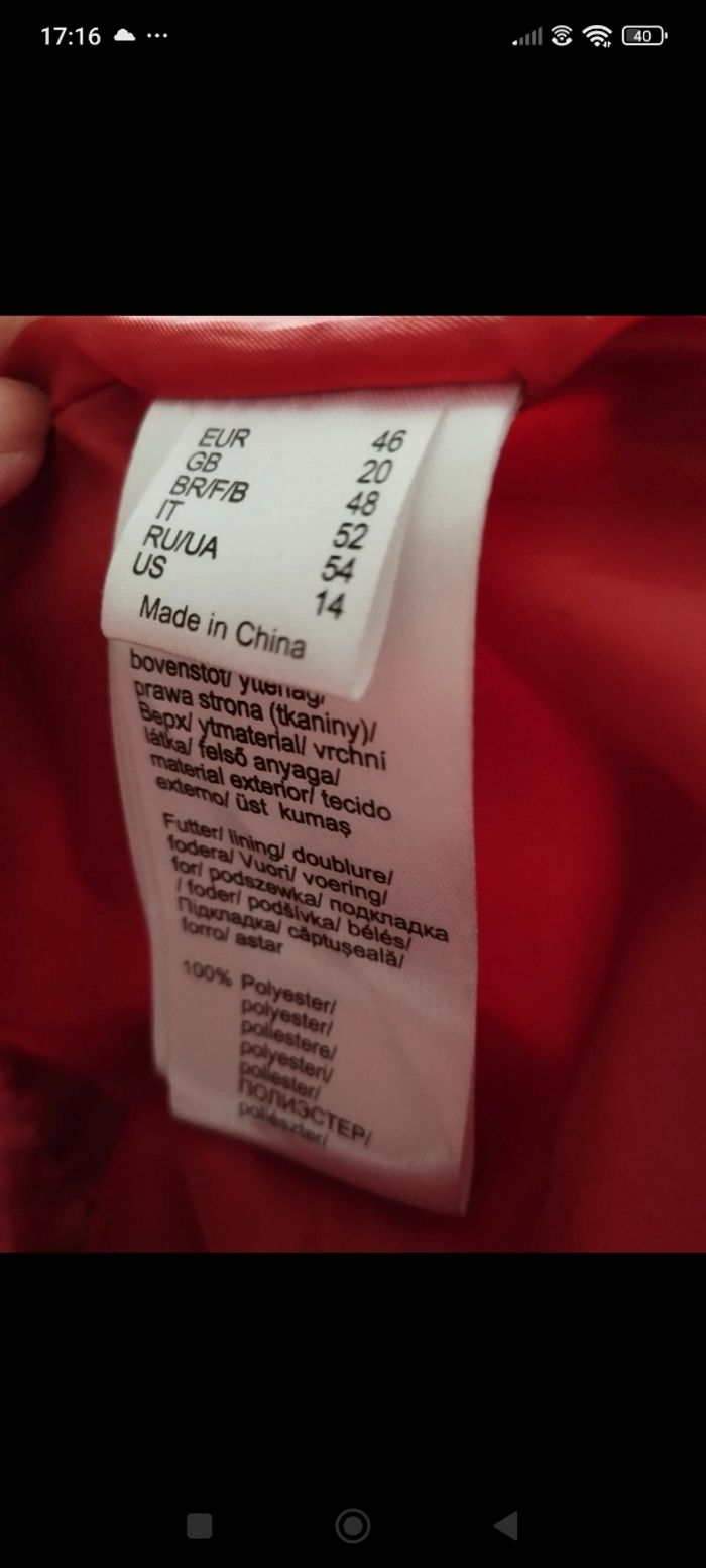 Doudoune longue corail/rouille avec capuche amovible - photo numéro 4