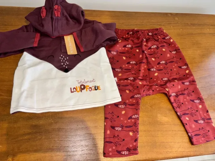 Ensemble molleton loup