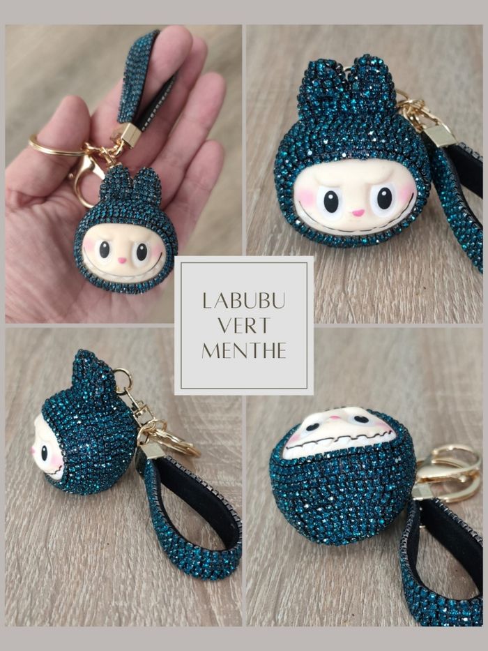 Porte clé- Bijoux de Sac Labubu Strass NEUF - photo numéro 5