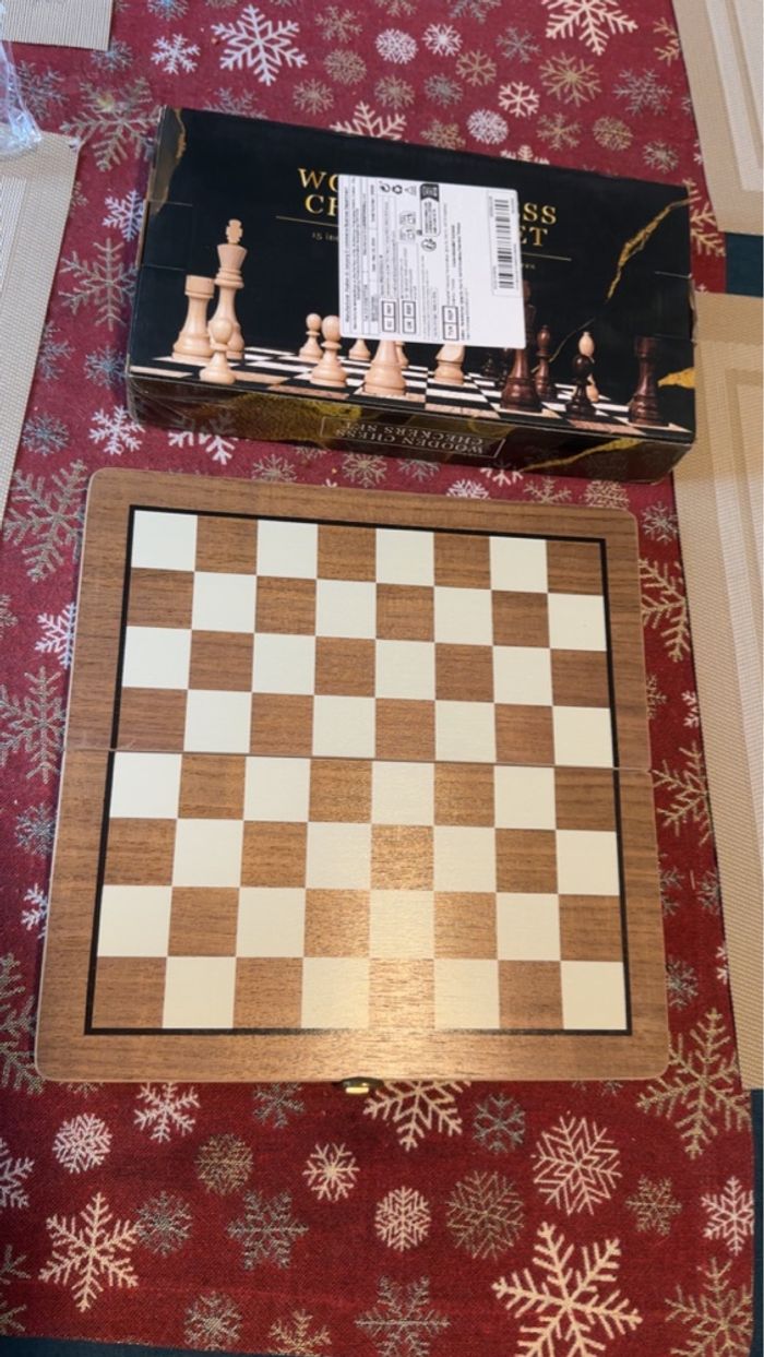Jeu d'échecs magnétique 29 cm bois - photo numéro 2