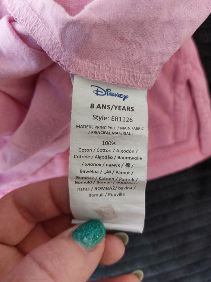 Lot de 3 t-shirts manches courtes 👧 Disney 8ans - photo numéro 4