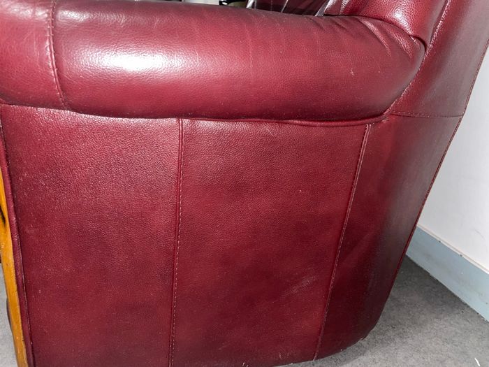 Fauteuil cuir magenta - photo numéro 5