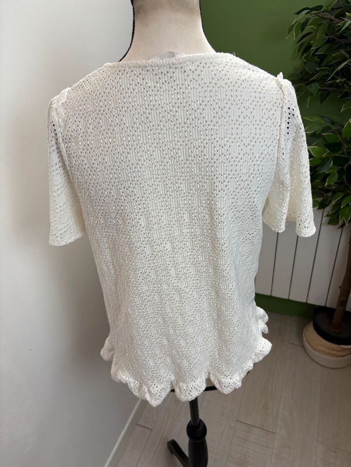 Blouse à manches courtes Promod | Blanc | Taille 40 - photo numéro 2