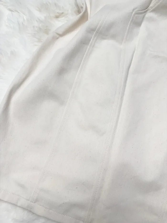 Robe blanche bi matière Zara taille L - photo numéro 2