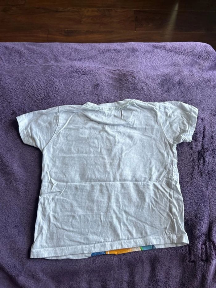 T-shirt manches courtes garcon blanc et imprimés thème surf My first Chicco taille 4 ans - photo numéro 4