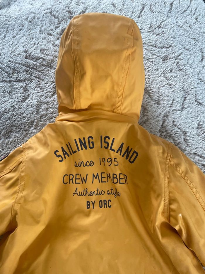 Veste de pluie manteaux kway Coupe-vent à capuche amovible 2 ans - photo numéro 5