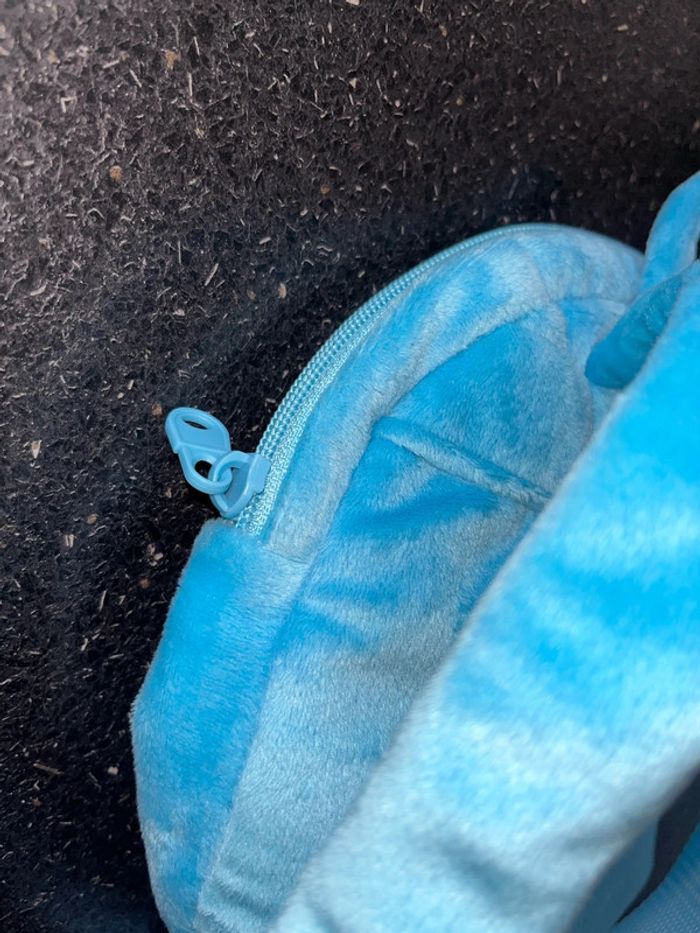 Peluche doudou, Barbapapa, sac à dos bleu rose - photo numéro 3