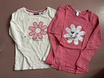 Lot 2 tee shirts fille 8 ans okaidi