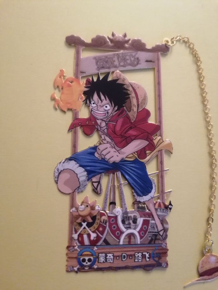 Marque page One Piece Luffy en métal - photo numéro 2