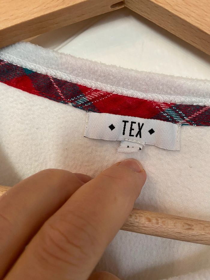 Lot de deux hauts de pyjama rennes Etam et Tex taille M - photo numéro 3