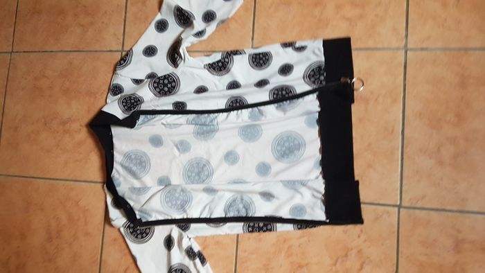 Veste légère été femme 38-40 blanche et noire - photo numéro 4