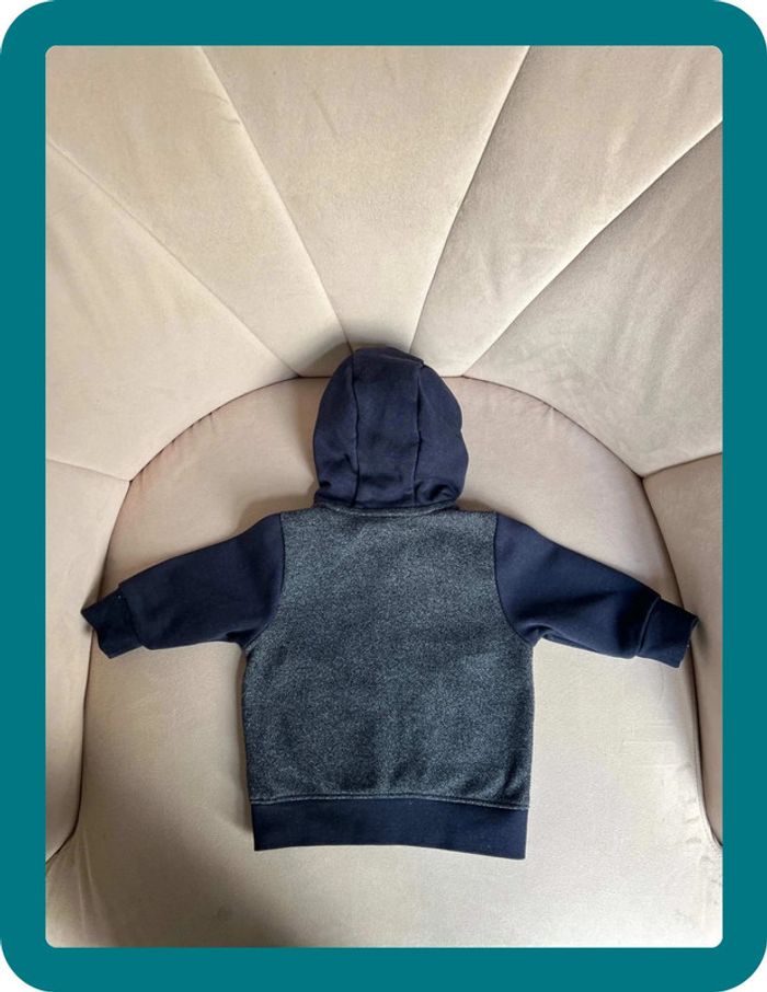 Sweat capuche bicolore 6 mois - Hugo Boss - photo numéro 5