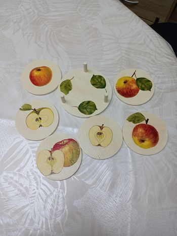 Sous verres ronds pomme