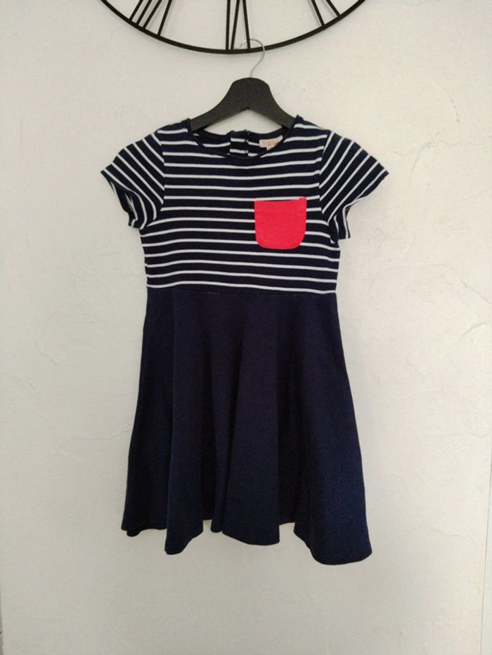 Robe bleu marine Marinière 8 ans