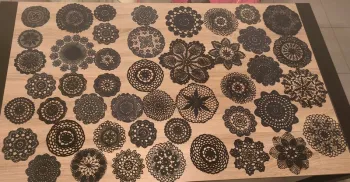 Napperons bleu marine