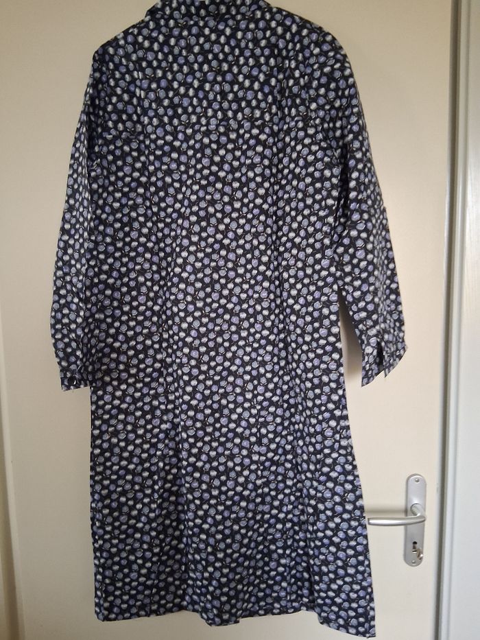 Blouse de cuisine vintage noir et violet " t- 46_48 " - photo numéro 2