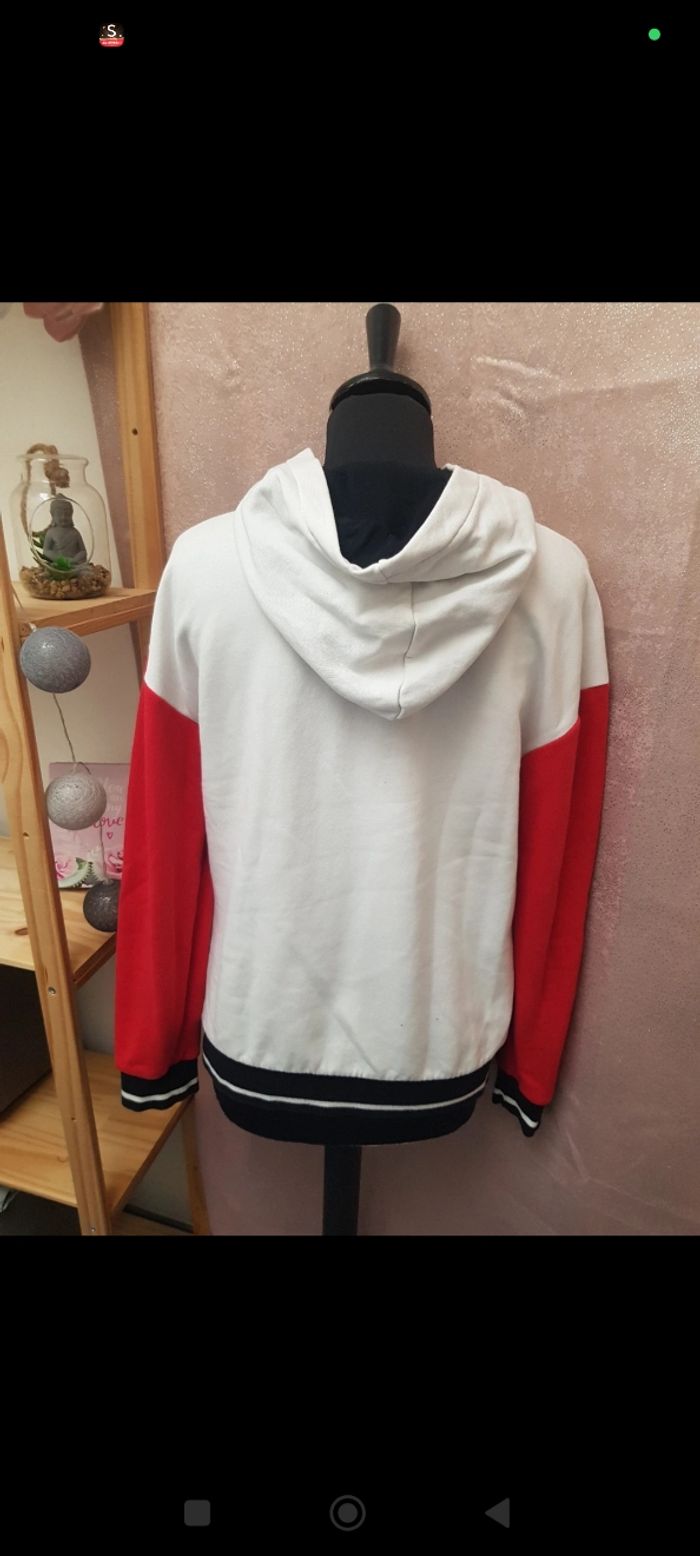 Sweat rouge et blanc - Kiabi - Taille S - photo numéro 2