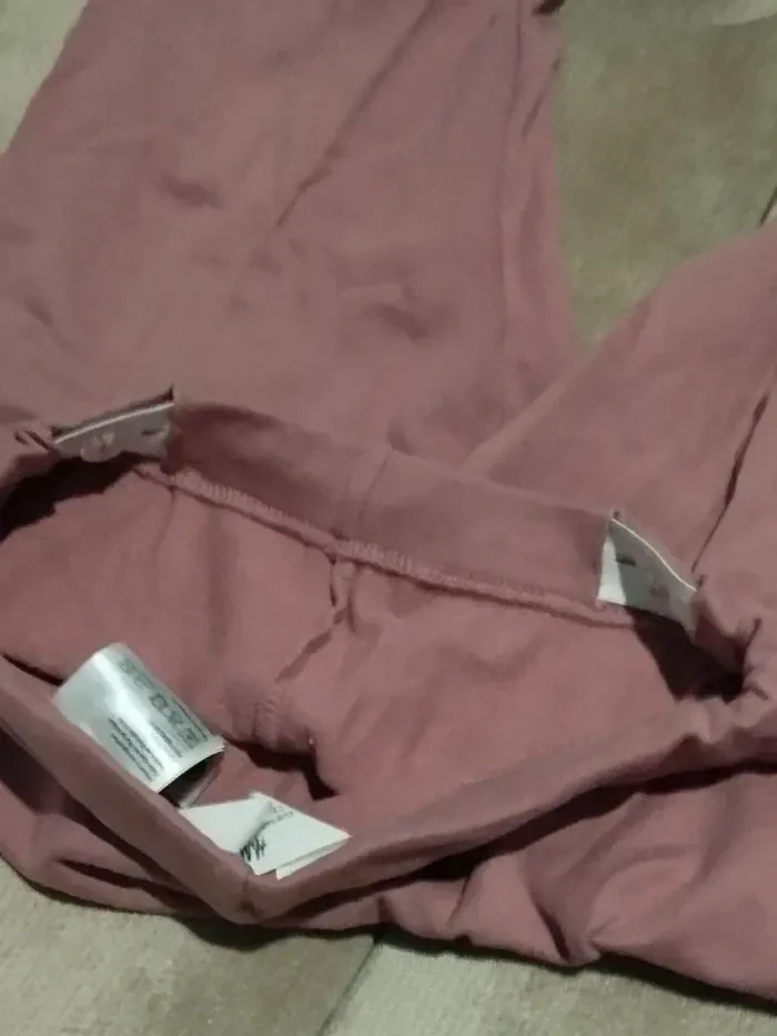 Legging H&M rose lila intérieur moutonné fille 10 ans - photo numéro 3
