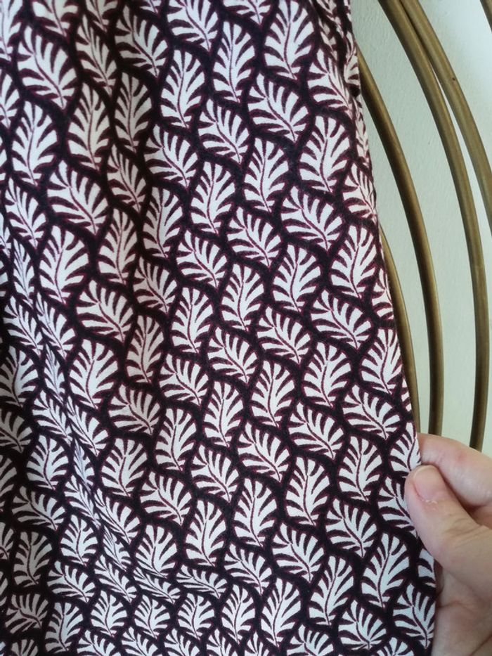 Pantalon fluide H&m bordeaux T36 - photo numéro 3