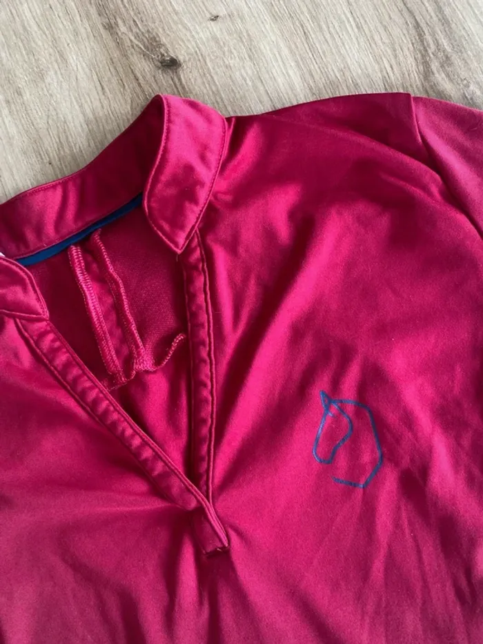 Polo Fouganza – Rose Fuchsia / Rouge – Taille S - photo numéro 3
