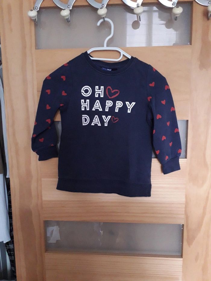 Sweat fille bleu marine