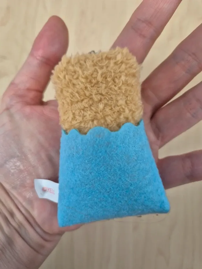 Porte-clés peluche Tsuburana Hitomi "Fast Food" : Chausson aux pommes - photo numéro 3