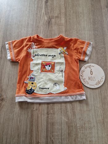 T-shirt Bébé Pirate 6 Mois - Faster Babies