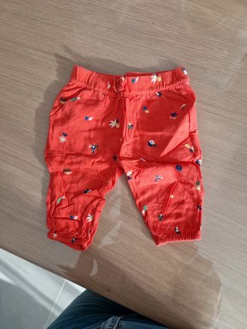 Pantalon rouge gemo 6 mois