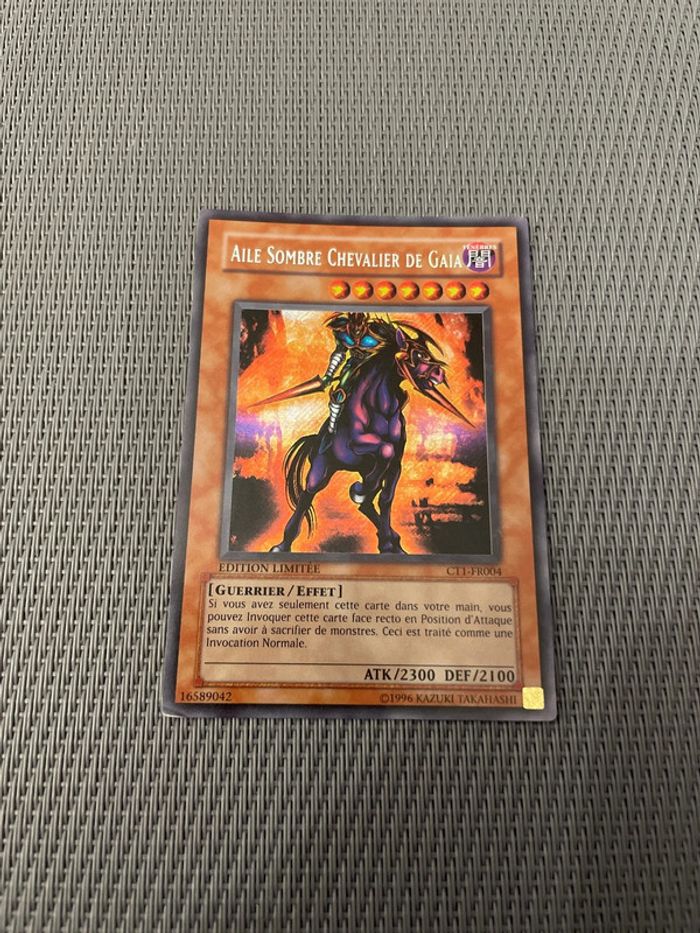 Carte Yu-Gi-Oh! Aile Sombre Chevalier De Gaia CT1-FR004 Secret Edition Limitée