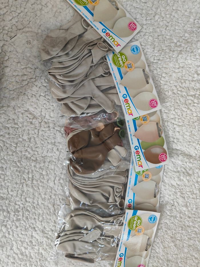 Lot décoration baptême enfant thème ourson beige et marron - photo numéro 5