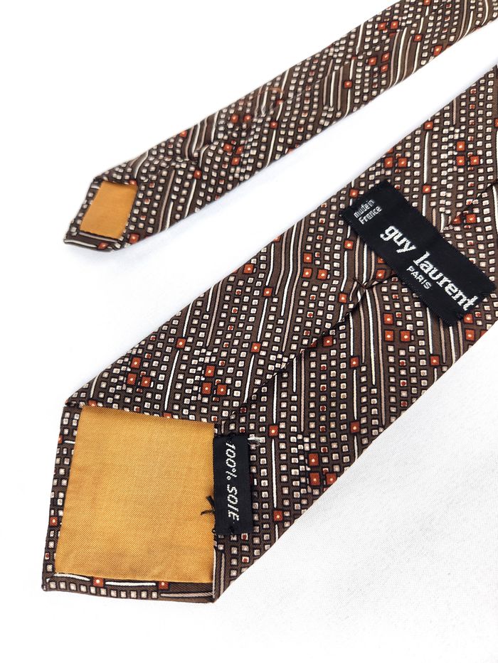 Cravate Guy Laurent – 100% Soie au Look Vintage 70s - photo numéro 5