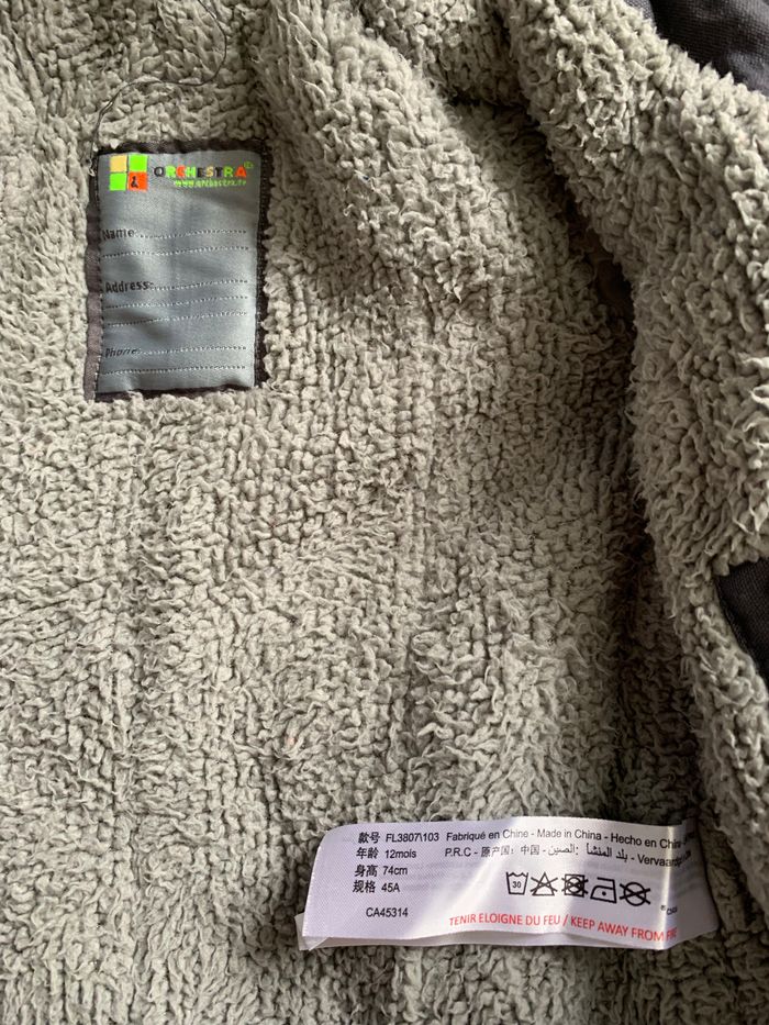 Manteau bébé 12 mois orchestra - photo numéro 2