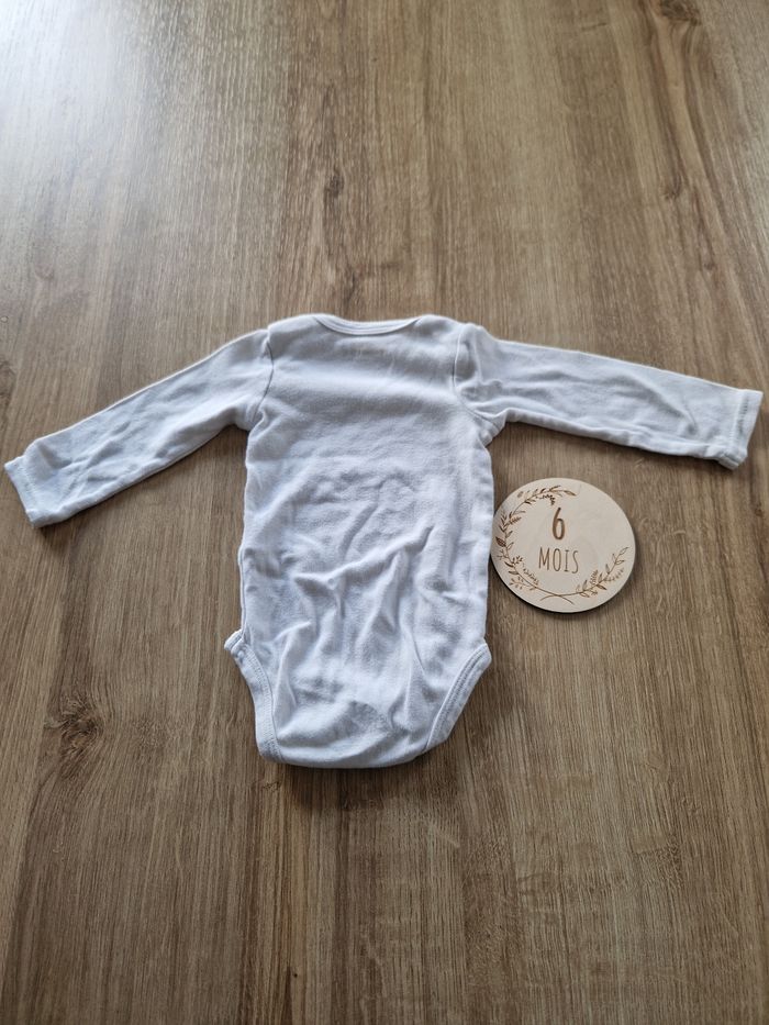Body Bébé Manches Longues Orchestra 🤍 LOVE 💖 - Blanc - 6 Mois (68 cm) - photo numéro 4