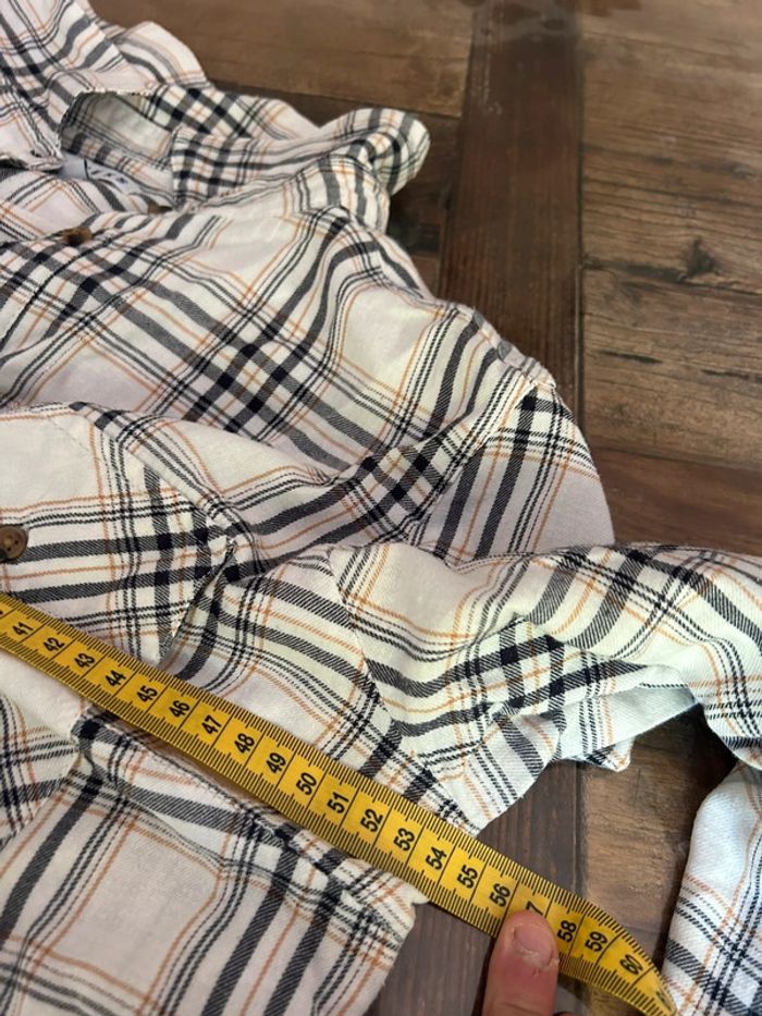 Chemise à manche longues à carreaux - blanc cassé et marron 46 creeks - photo numéro 9
