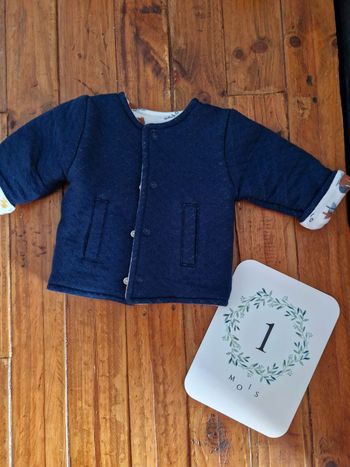 Veste  réversible neuve 1 mois