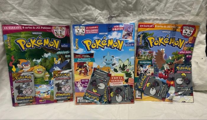 3 kits magazines + 6 boosters Pokémon neufs scellés