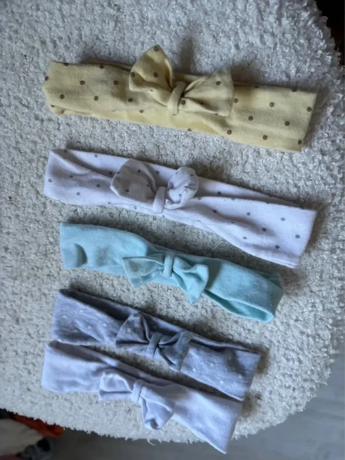Lot de 5 Bandeaus bébé 0/6mois - photo numéro 3