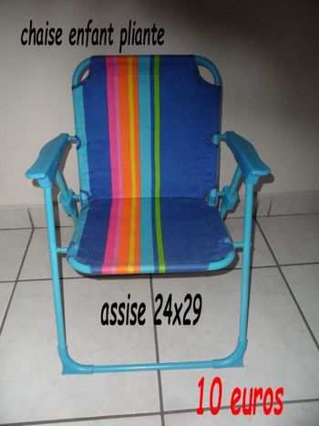 chaise enfant pliante