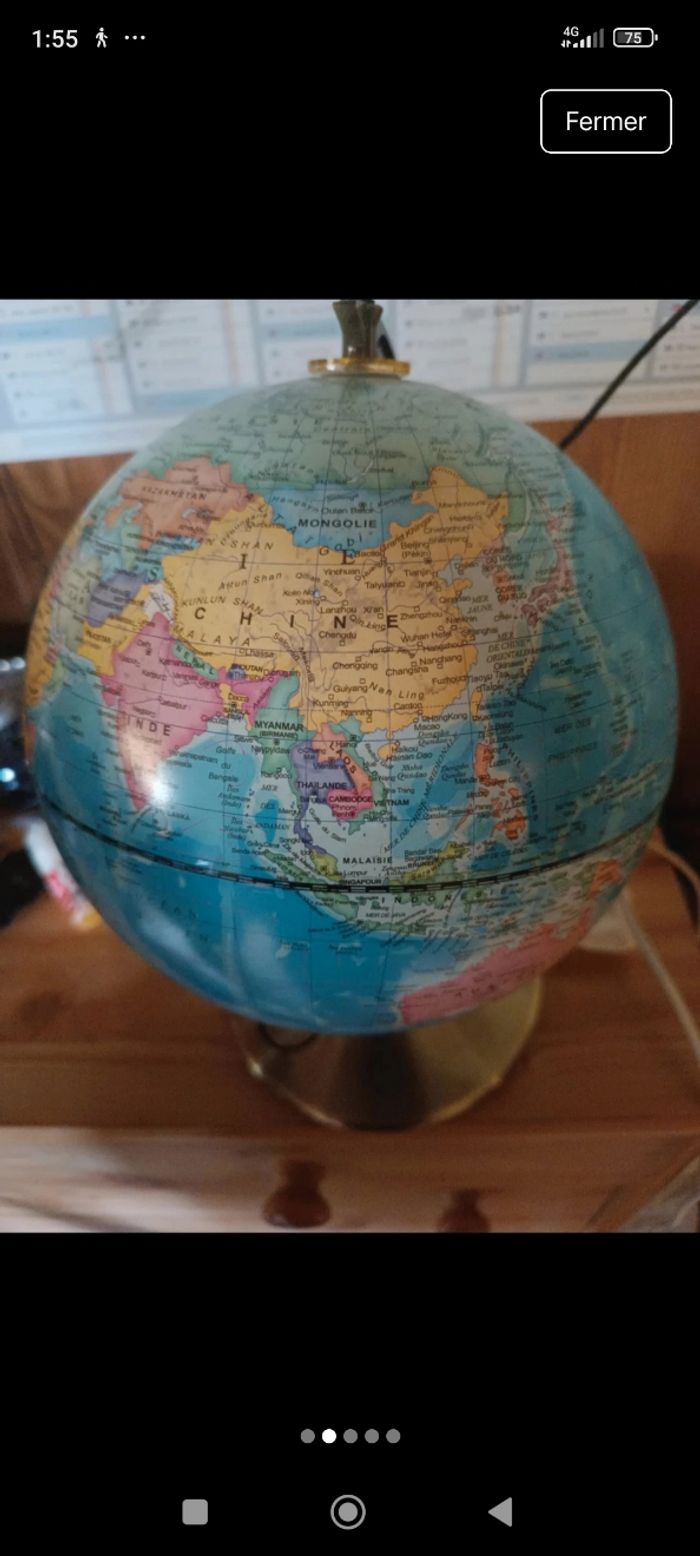 Globe terrestre lumineux tactile bulki - photo numéro 3