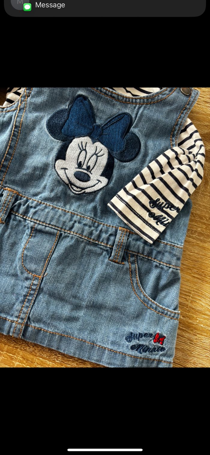 Ensemble robe en jean Minnie DISNEY t.3m - photo numéro 2