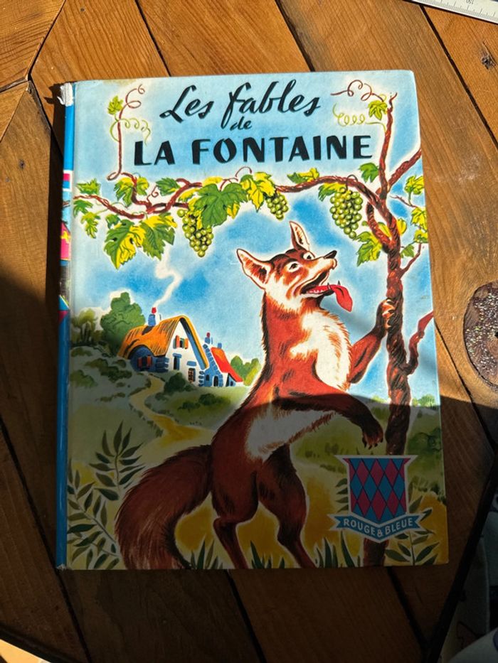 Livre ancien les fables de La Fontaine, 1960