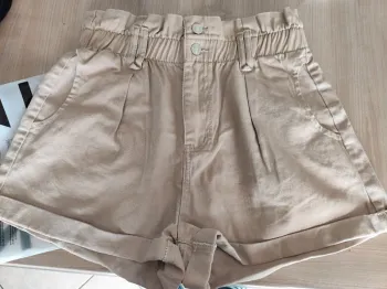 Short taille haute beige Shein taille L neuf