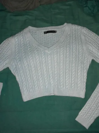Crop top bleu ciel