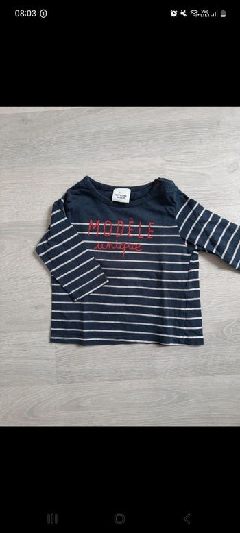 T-shirt manches longues 6 mois