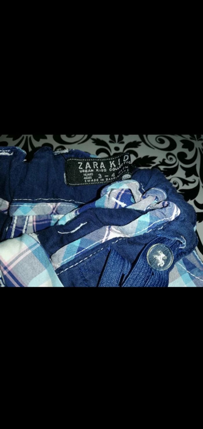 Short à carreaux Zara kid 3/4 ans - photo numéro 2