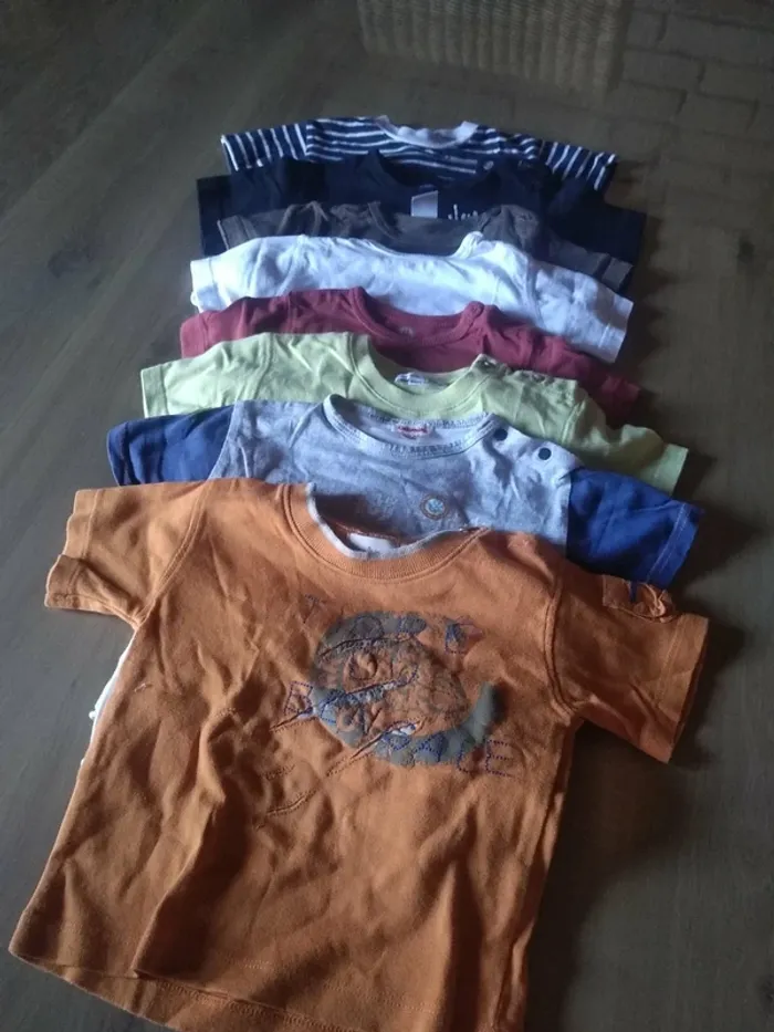 Lot de 8 Tee Shirt Manches courtes Garçon