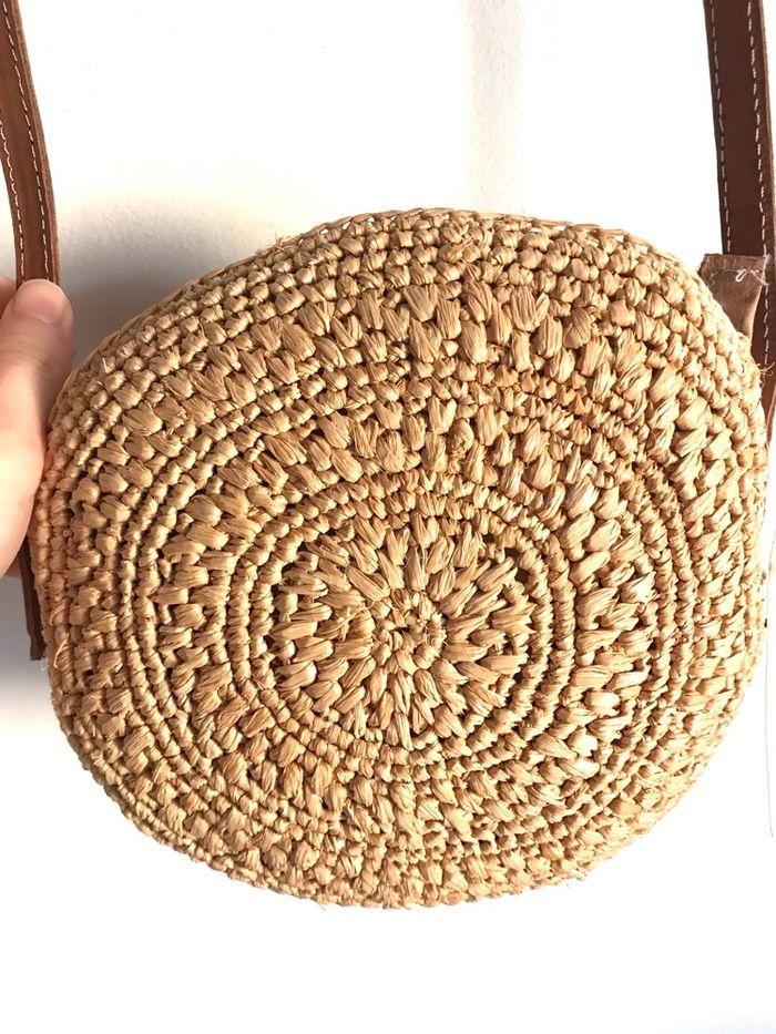 Petit sac en osier fait à Madagascar neuf avec étiquette - photo numéro 2
