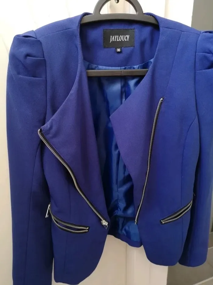 Veste blazer bleue jayloucy - photo numéro 2