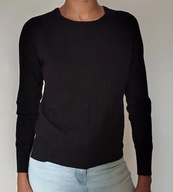 Pull noir col rond camaïeu T 38